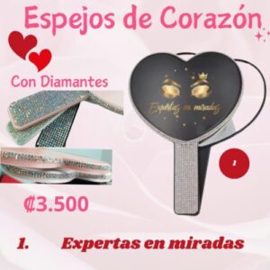 Espejos de Corazón con Diamantes - 1 Expertas en miradas