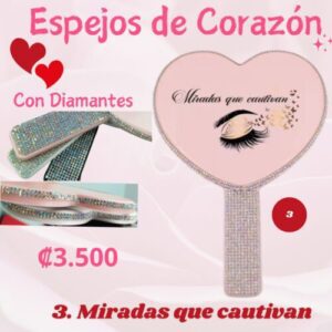 Espejos de Corazón con Diamantes - 3 Miradas que cautivan