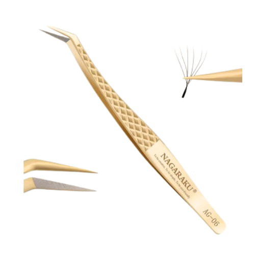 Esta pinza, equipada con nanotecnología y microestrías en la punta, ofrece un agarre preciso de cada hebra, facilitando la creación de abanicos de forma práctica y eficiente