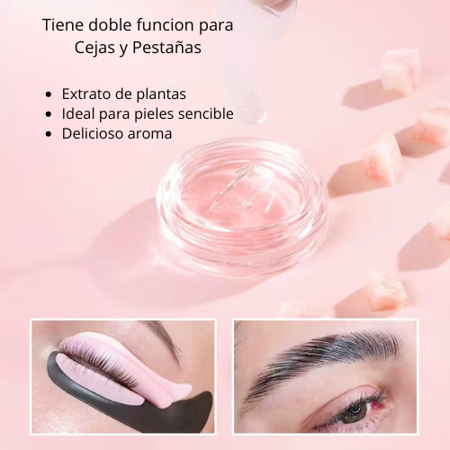 Bálsamo fijador para pestañas y cejas (8g) Fija con precisión los vellos de pestañas y cejas, ideal para realizar lifting de pestañas y laminado de cejas con mayor control y definición. Su fórmula enriquecida con niacinamida y hialuronato de sodio ayuda a nutrir, hidratar y proteger el vello, mejorando su apariencia y salud. Además, cuenta con un delicado aroma a flor de magnolia, que hace más agradable cada aplicación. ✨ Perfecto para uso profesional ✨ Mayor fijación y control ✨ Acabado limpio y duradero