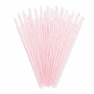 Ideales para la limpieza de pestañas y la aplicación de productos como primer, removedor y bonder. Su delicado color rosa y sus destellos de glitter hacen el match perfecto con tu cabina y tus productos de belleza.